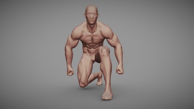 supereroe figura posa 5 acquistare royalty gratuito 3d modello Tremotino corpo stl scolpire anatomia umanoide giocattolo comico azione eroe miniatura collezione Stampa 3d print model - Mito3D