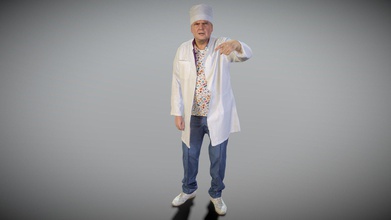surgical doctor male posing 138 - buy royalty free 3d model deep3dstudio e5e92e9 true human size detailed adult man caucasian appearance dressed uniform captured casual pose perfectly matching variety architectural visualization background character product eg advert banners professional products devices presentations etc ready immediate use visualisations further render sculpting zbrush technical characteristics digital double scan decimated 100k triangles sufficiently clean pbr textures 8k diffuse normal specular maps non-overlapping uv map download package includes cinema 4d project file redshift shader well obj fbx files which applicable 3ds max maya unreal engine unity blender all you may find tex folder included into main archive more scans released every week everything 3d print model - Mito3D