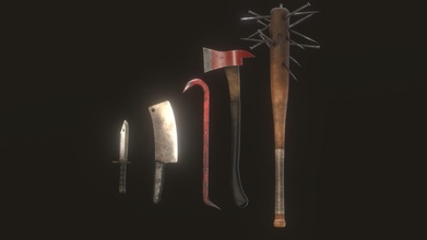 survival melee weapon pack realistic - buy royalty free 3d model topland even572 18bf99c kit apocalyptic apocalypse weapons zombie zombie-apocalyptic 3d print model - Mito3D