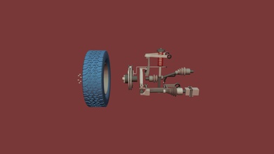 suspension + brake system model - 3d korayhatay 2950931 it&rsquo s not quadraped alien radio demon but there&rsquo still something mesmerizing tiny mechanical parts coming together form whole even someone like me isn&rsquo t car enthusiast i&rsquo m especially fond tire treads project taught all wonderful combinations exist real life sorts weather terrain doubt overall design would function road my game degree can only take so far did open mind future engineers could create their designs home print them consumer testing manufacturing paint threw thing very basic you might notice some color bleed additionally bolts clamps custom made prefabs you&rsquo ll have explore figure out which 3d print model - Mito3D