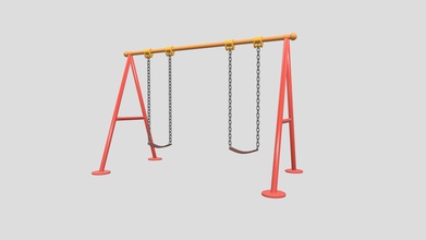 swings - buy royalty free 3d model edplus 22bd4ba subdivision level 2 mirrored textures 256 x five colors texture yellow red orange grey brown materials 3 metal chain seat formats stl obj fbx dae origin located bottom-center polygons 149948 vertices 75012 hope you enjoy 3d print model - Mito3D