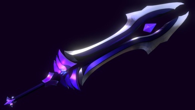 sword - buy royalty free 3d model wrotzal dae blend stl ply rpg assassin videogame purple mystery crystal sharp obj 4k fbx metal abc iron game-ready quads mtl game-asset x3d usd glb weapon low-poly asset game lowpoly stylized fantasy dark magic blade quads-only double-bladed usdc single-edged 3d print model - Mito3D