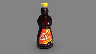 syrup - mrs mapleworth's 3d model mw mw3dart 6a35f4a low-poly ar vr asset grocery store supermarket aisle 2 breakfast products 3d print model - Mito3D
