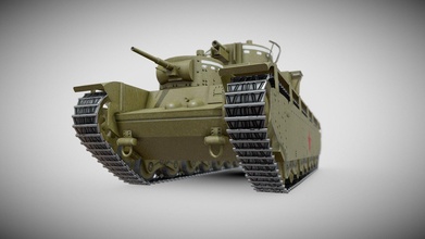 t-35 heavy tank - buy royalty free 3d model aksdev 07f8670 3d print model - Mito3D