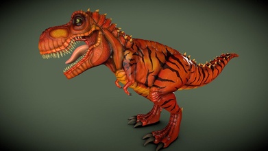 t- rex stylized - 3d model leon96andres andresleon 8fcce83 3d print model - Mito3D