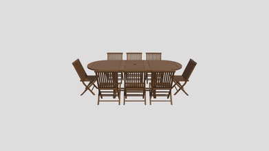 mesa de jardim - comprar a licença royalty-free 3d modelo penyadavid bb23620 em madeira + cadeira do google sketchup 3d print model - Mito3D