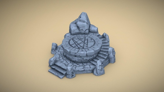 tabletop ritual altar - buy royalty free 3d model batonian ruins 3dprintable sorcery wargame 28mm necromancy 28mmscale architecture blender3d fantasy 3d print model - Mito3D