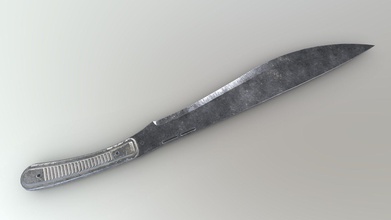 tactical machete - buy royalty free 3d model aidanwatts 24f635d design ridged polymer grip asset modelled blender texture painted substance painter texturing features detailed weathering giving used appearance game ready pbr metallic roughness 4k 8 bit normal 16bit 3d print model - Mito3D
