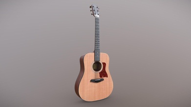 taylor acoustic guitar - 3d model alex vlair alexvlair c31b3ad 3d print model - Mito3D