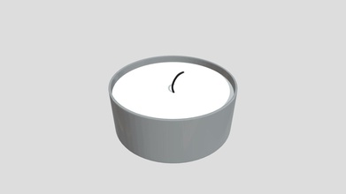 tealight candle - buy royalty free 3d model edplus ddd78a1 subdivision level 1 non-mirrored textures 32 x three colors texture white black grey materials 3 metal wax rope formats stl obj fbx dae origin located bottom-center polygons 6814 vertices 3457 hope you enjoy 3d print model - Mito3D