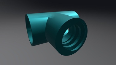 tee - threaded pipe fittings download free 3d model dgarcia c5569c1 3d print model - Mito3D