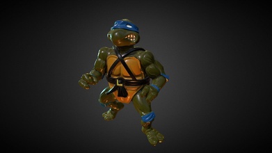 adolescente mutante ninja tartarughe leonardo 3d scansione acquistare royalty gratuito modello 3dscanx 7ef2498 3d print model - Mito3D