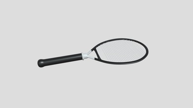 tennis racquet - buy royalty free 3d model edplus a8031d1 subdivision level 2 non-mirrored textures 64 x two colors texture black grey materials 1 formats stl obj fbx dae origin located handle-center polygons 144652 vertices 72606 hope you enjoy 3d print model - Mito3D
