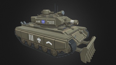 terran federation m27cs dustbin assault tank - 3d model larrynguyen 73d6cea 3d print model - Mito3D