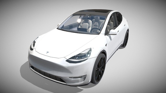 Tesla Modell Weiß Innere Kaufen Lizenzgebühren frei 3d Dragosburian Limousine elektrisch Cybertruck 3d print model - Mito3D