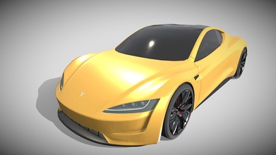 tesla roadster yellow - buy royalty free 3d model dragosburian 9bec9a3 3d print model - Mito3D