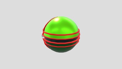 strukturierte rayquaza pokeball - laden Sie Kostenlose 3d-Modell theshadowmerchant deed20e texturierte version Vorgängermodell 3d print model - Mito3D