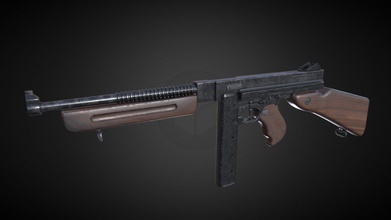 thompson m1a1 submachine gun - 3d model totem studio hardikawibisono02 431a019 3d print model - Mito3D