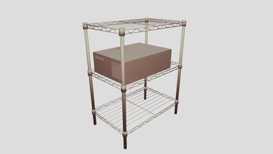 three-tier mesh shelf + pc case - download free 3d model squeakychu 1b638d8 3d print model - Mito3D