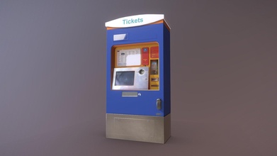 ticket machine mid-poly - buy royalty free 3d model vis-all-3d vis-all underground metro electronics subway automatic tourism 3dhaupt software-service-john-gmbh tram-stop pbr blender3d ticketing fahrkartenautomat ticket-automat bus-tickets 3d print model - Mito3D