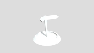 tilted sign post - download free 3d model wolkaiserdrake a03f6f8 3d print model - Mito3D