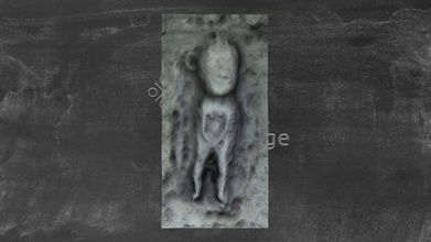 tn001-001004 - sheela-na-gig redwood 3d model dh age sheela-na-gig3d project ade7456 located under modern balcony recessed e face castle tn001-001001 described weir 1980b 63 &lsquo pathetic figure rather crudely carved enormous head spindly body make look like ice-cream cone legs very slightly splayed arms hang asymmetrically across right hand apparently holding left wrist unusually pulls large pendent vulva above breasts tiny round asymmetrical eyes nose mouth sides grooves&rsquo 3d print model - Mito3D