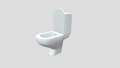 toilet - buy royalty free 3d model edplus 1607378 subdivision level 1 mirrored textures 32 x two colors texture white dark grey materials 2 metal formats stl obj fbx dae rigged origin located bottom-center polygons 27144 vertices 13586 hope you enjoy 3d print model - Mito3D