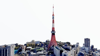 tokyo tower japan scan map observatory - buy royalty free 3d model asen asensio 6f3946e 3d print model - Mito3D