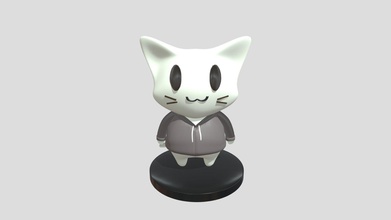 oyuncak sanat küçük kedi - download ücretsiz 3d model jdgrafico 08f206d gato modelo tarzda anime chibby 3d print model - Mito3D