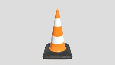 traffic cone - game ready download free 3d model unknown 584a486 3d print model - Mito3D