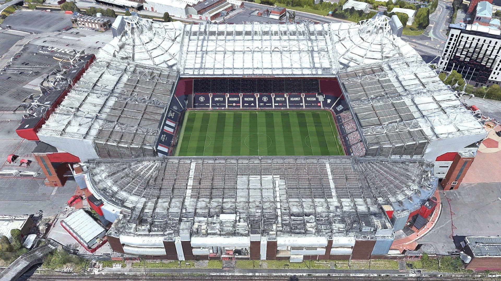 Trafford Manchester estádio Inglaterra Comprar realeza livre 3d modelo libanciel futebol Europa copo esporte 3D print model - Mito3D