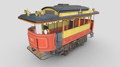 tram treno 4k pbr texture - buy royalty-free modello 3d topchannel1on1 7ed2ad1 3d print model - Mito3D