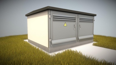 Trafo-station basic low-poly-version 1 - kaufen Sie royalty-free-3d-Modell vis-all-3d-vis-all 170d2a2 hier low-poly-pbr-texturierte version Transformator-station quads 1697 pbr-Texturen, 4k-version 2 high-poly-version Dreiecke 220 modelliert, texturiert 3dhaupt blender-283 3d print model - Mito3D