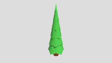 tree low-poly 3d model - download free n1x b19ab41 low polygonal models everything created one material poly assets pack ready games 1 faces 152 vertices 3d print model - Mito3D
