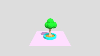 árvore low poly - modelo 3d ramgraphics 01b5b05 baixa poli de criada cinema4d 3d print model - Mito3D