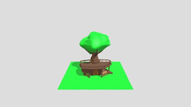 treehouse - descargar gratis 3d modelo ritiwox aff166c hecho de blender 27 la casa en el árbol 3d print model - Mito3D