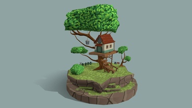 treehouse diorama - download free 3d model artosxfie sofie k 54711ac 3d print model - Mito3D