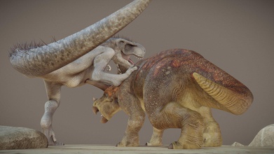 triceratops horridus vs tyranosaurus rex diorama - buy royalty-free modello 3d kyan0s 5bc3e85 mi&rsquo ve fatto di blender, gimp 3d print model - Mito3D