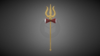 trishul - download free 3d model axt shooter24994 f30d105 weapon lord shiva use 3d print model - Mito3D