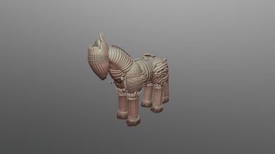 trojan horse - 3d model okanctnkyaa a2c6523 story war subterfuge greeks used enter independent city troy win canonical version after fruitless 10-year siege constructed huge wooden hid select force men inside including odysseus pretended sail away trojans pulled into their victory trophy night greek crept out opened gates rest army which had sailed back under cover entered destroyed ending 3d print model - Mito3D
