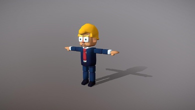 trump rigged low poly model - download free 3d xemrowski 91560b1 just rig because there probably lot people find useful 3d print model - Mito3D