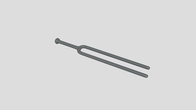 tuning fork - buy royalty free 3d model edplus 4d09a20 subdivision level 2 mirrored textures 32 x two grey lightgrey materials 1 tuningfork formats stl obj fbx dae origin located handle-center polygons 5632 vertices 2818 hope you enjoy 3d print model - Mito3D