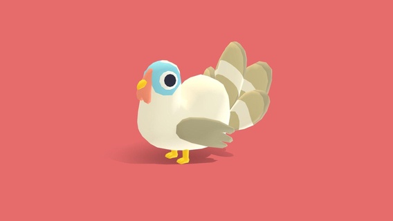 pavo peculiar serie comprar realeza gratis 3d modelo omabuarts estudio lindo huevo pollo vr granero ar desarrollo juegos granja cooperativa animal animado equipado listo juego 3d print model - Mito3D