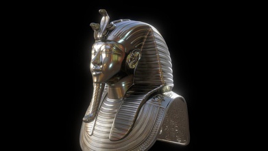 toutankhamon masque 3d impression acheter royalties libre modèle omassix ancien Egypte Momie égyptien pharaon collectionner Roi dynastie Toutankhamon or 3d print model - Mito3D