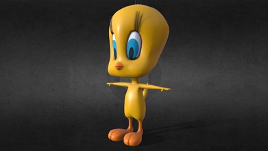 tweety bird - tutorial included buy royalty free 3d model ninashaw 6a6a6b8 watch full here https wwwyoutubecom channel uc3r6ldf-rlb9qw-d3cnhr7w works perfectly close-ups high quality renders originally modelled 3ds max 16 textured substance painter rendered marmoset toolbag 3 archive obj fbx textures 2k resolution features resolutions optimized polygon efficiency fully all materials applied mapped every format autodesk models grouped easy selection & objects logically named ease scene management no cleaning up necessary just drop into your start rendering special plugin needed open formats png 3d print model - Mito3D