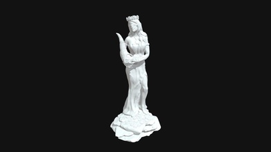 tyche goddess fortune 3d printable - model santiago rs 42914e8 goddsess greek mythology called fortuna roman governed prosperity communities cities interesting challenge do specially coins put them one achieve look wanted sculpted zbrush suited printing 3d print model - Mito3D