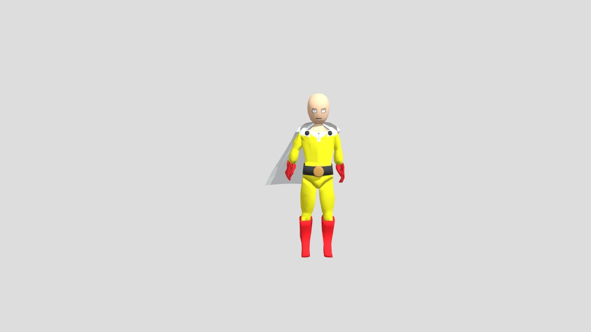 uas 3d - saitama modelo ken kenfrixion bfdd3fd basta herói divertido um soco homem série de graves temporada 1 episódio 12 mangá capítulo 35 grave sideway saltos 2 43 pano simulação modificador blender que não são suportados sketchfab portanto cabo parece estranho kenny fendy 2201741353 la04 3D print model - Mito3D