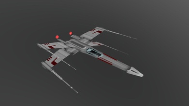 ultra-low-poly-x-wing - download Kostenlose 3d-Modell galaxy613 f277e69 wollte sehr einfache x-wing Modell rts-Spiel gekocht mit wings3d gimp 3d print model - Mito3D