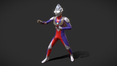 ultraman multi type acheter royalties libre 3d modèle banque asakura1984 action high poly game ready printing tpose low model norig personnage 3dprint homme 3d print model - Mito3D
