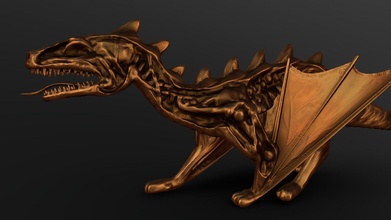 Mort vivant dragon bronze acheter royalties libre 3d modèle chaitanya Krishnan chaitanyak 667836c 3d print model - Mito3D